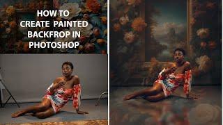 How to achieve this monalisa painting background in photoshop (photo manipulation)