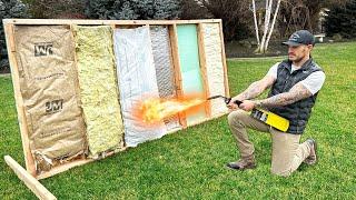 I Tested the Most FLAMMABLE Insulations!