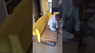 Foam seat fits snugly over mesh mat Sher Ali sofa maker in jaipur 9829279051