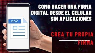 Como HACER una FIRMA DIGITAL en Word desde el Celular