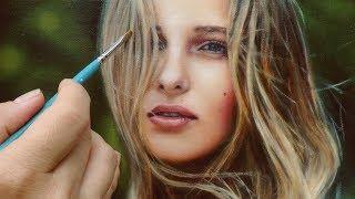 REALISTIC OIL PAINTING DEMO VIDEO - woman portrait by Isabelle Richard