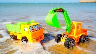 Giochi e video per bambini. Le macchinine sulla spiaggia.