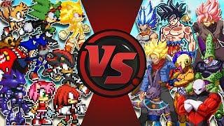 DRAGON BALL SUPER vs SONIC THE HEDGEHOG MEGA COLLECTION! Sonic vs Goku Cartoon Fight Animation