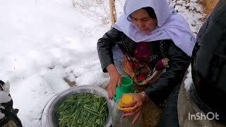 سبک زندگی روستایی افغانستان ️️️وقتی برون برف میبارد