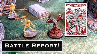 Sword Weirdos Battle Report, Dwarf Adventuring Party vs the Barrow Wight and Skeleton Warriors