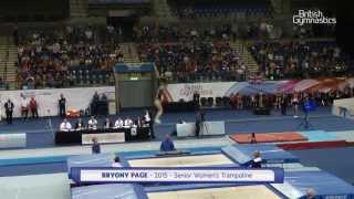 BRYONY PAGE - GOLD - 2015 Trampoline British Championships