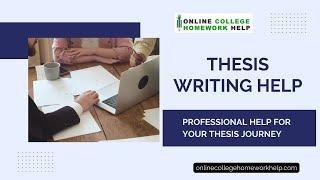 Take the Stress Out of Thesis Writing with Expert Help!