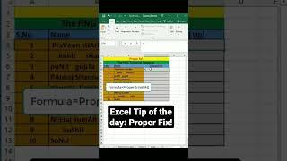 Excel Tip of the day: Proper Fix!