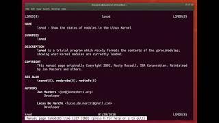 Top 5 command used for Linux Kernel Module Programming