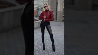 Black latex outfit