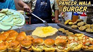 Special Peshawari Paneer Burger | Anda Shami Paneer Burger Recipe | Street Food Peshawar Namak Mandi