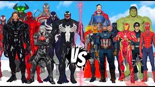 AVENGERS SECRET WAR - VENOM ARMY VS AVENGERS FIRST GENERATION - MCU SUPERHEROES BATTLE