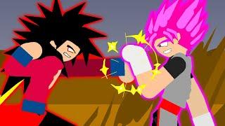 Xeno Goku vs Xeno Goku Black Stick nodes dragon ball Animtions