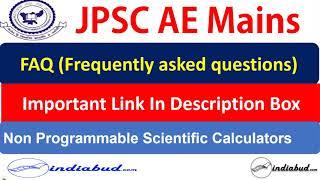 JPSC AE Mains FAQ