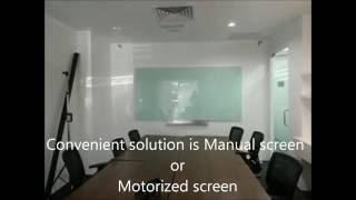 10 feet manual screen installation services