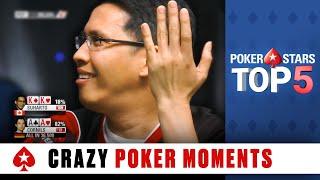 Crazy Poker Moments ️ Poker Top 5 ️ PokerStars Global