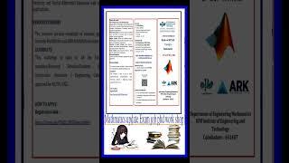 #Workshop on MATLAB#Training in Mathematics#KPR Institute of Engineering and Technology Coimbatore