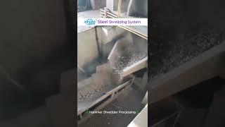 Metal crushing process, metal recycling system, scrap metal treatment plant.#metalrecycling #scrap