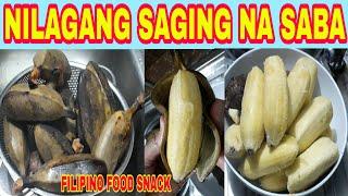 NILAGANG SAGING NA SABA /EATING COOKED BANANA SABA WITH STINKY FISH OR GINAMOS HEHE //QB VLOGS