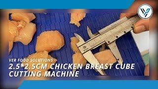 2.5*2.5cm Chicken Breast Cube Cutting Machine | VER Food Solutions