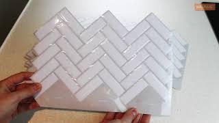 How To Apply 3D Tile Stickers - Herringbone