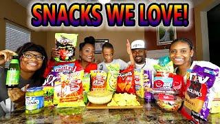 OUR FAVORITE QUARANTINE SNACKS MUKBANG! WHAT'S YOUR ALL TIME FAVE SNACK?