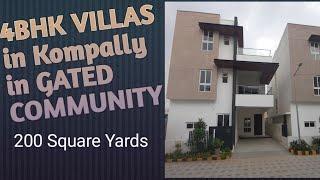 4BHK VILLAS in KOMPALLY || 200 Sq Yards|| Fully Gated Community || ZION CONSULTANTS 6309 144 600