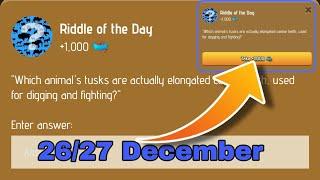 Riddle of the Day "Which animal's tusks are actually elongated canine teeth, used for digging and …