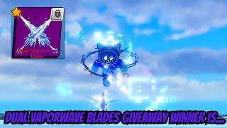 THE WINNER OF MY Roblox Blade Ball VAPORWAVE Giveaway is… 