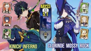 C0 Kinich Inferno & C0 Clorinde Mossy Rock | Spiral Abyss 5.1 | Genshin Impact