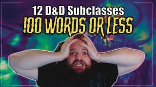 Writing a Subclass for EVERY CLASS in 100 Words or Less