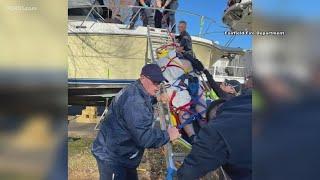 Man rescued in Connecticut after being trapped in small boat compartment