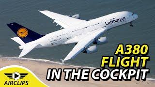 Giant of the Skies: Lufthansa A380 ULTIMATE COCKPIT MOVIE Munich - Hongkong!!! [AirClips]