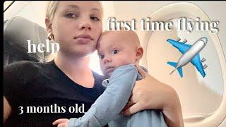 flying with our three month old! baby's first flight!