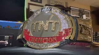 A look at the ALL ELITE WRESTLING TNT replica on real leather by Red Leather Belts