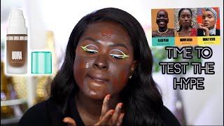 UOMA BEAUTY SAY WHAT?! FOUNDATIONS!  | WAER TEST and REVIEW || OHEMAA BONSU