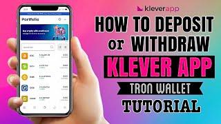 How to DEPOSIT or WITHDRAW on Klever App | Tron Wallet Tutorial