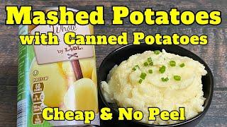 MASHED POTATOES WITH CANNED POTATOES | Cheap No Peel Mashed Potatoes