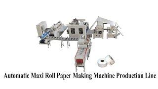 Automatic glue lamination maxi roll paper making machine production line