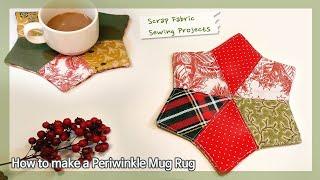 DIY 티매트 만들기 | 티코스터 | How to make a Periwinkle Mug Rug | Easy Quilt Mug Rugs tutorial