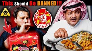 ALBAIK & SPICY Korean Noodles Challenge.Just watch but DONT try PLZZZ! Jeddah,Saudi Arabia Al-Jadeed