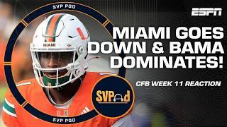 Alabama dominates, Miami and Georgia get upset and MORE CFB Week 11 reaction | SVPod