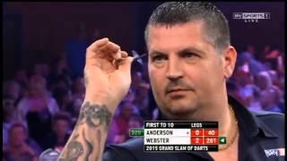 2015 Grand Slam of Darts Round 2 Anderson vs Webster  pt1