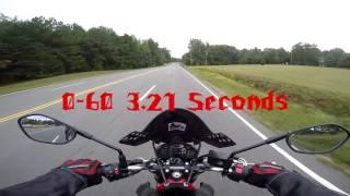 2014 Suzuki SFV650 Gladius 0-60. Test.