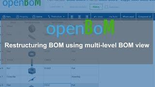 openBoM: Restructure BOM using mullti-level view