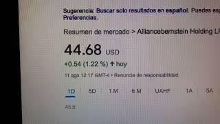  Datos Sobre El Comercio De Acciones De Alliancebernstein Holding LP AB 