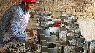 Portable Stove Making: Guy Convert his Art into Earning Source | Producing Classic Cement Stoves