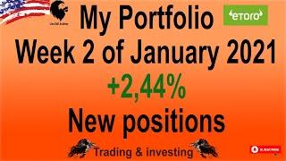 My portfolio week 2 of January 2021 - New positions - Lion Bull Academy