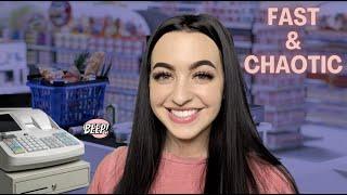 [ASMR] FASTEST Grocery Store Cashier EVER | Fast & Aggressive