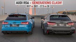 AUDI RS6 - GENERATIONS CLASH! C8 vs C7.5 - 2021 vs 2017 - DRAGRACE, SOUND CHECK, DETAILS etc